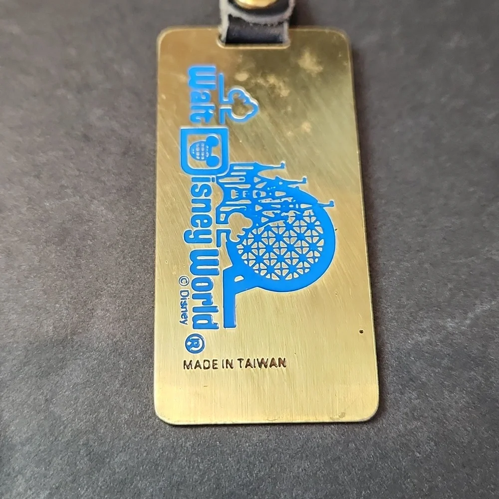 BILL Mickey Mouse Metallic Keychain, Walt Disney World, 1980s Vintage